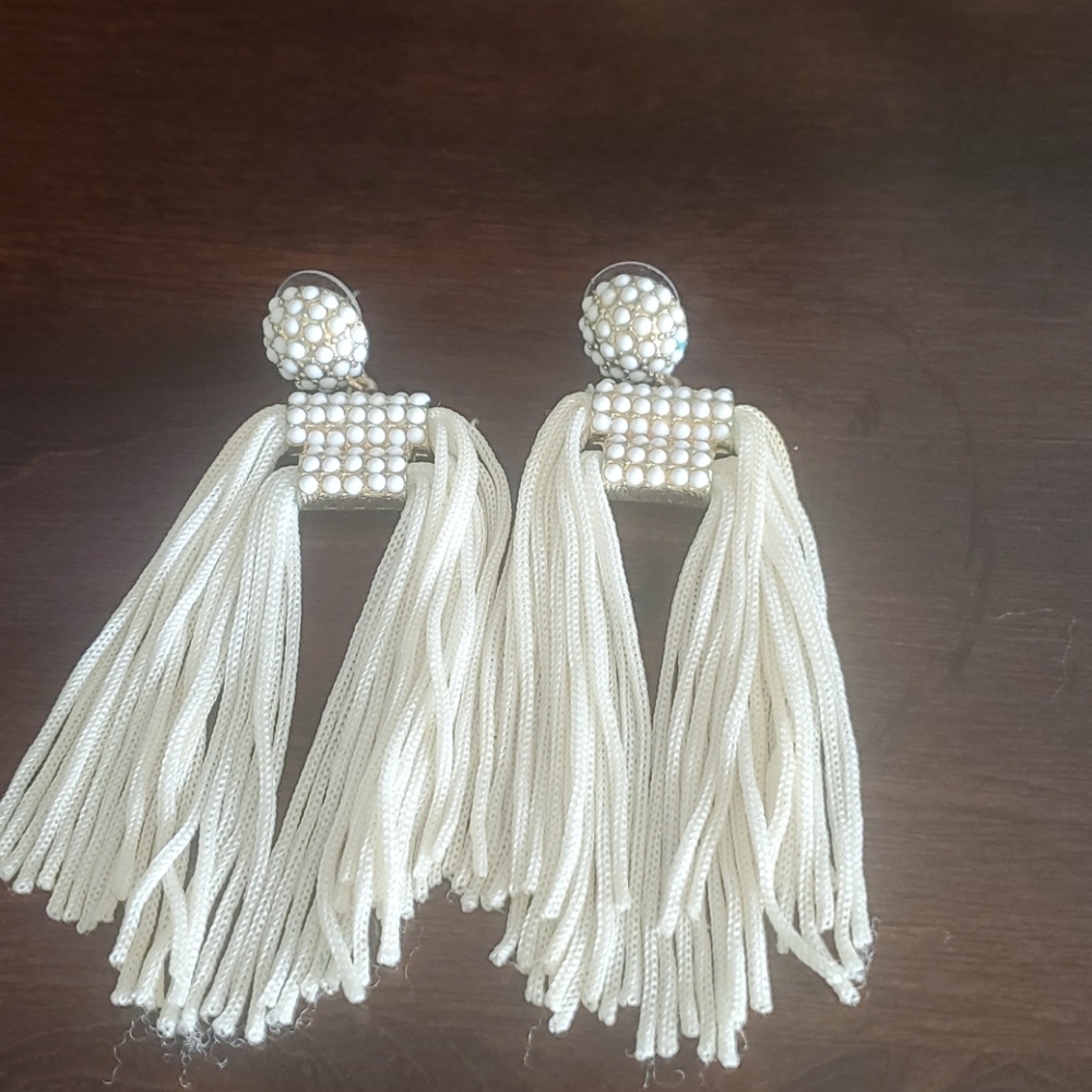 White earrings
